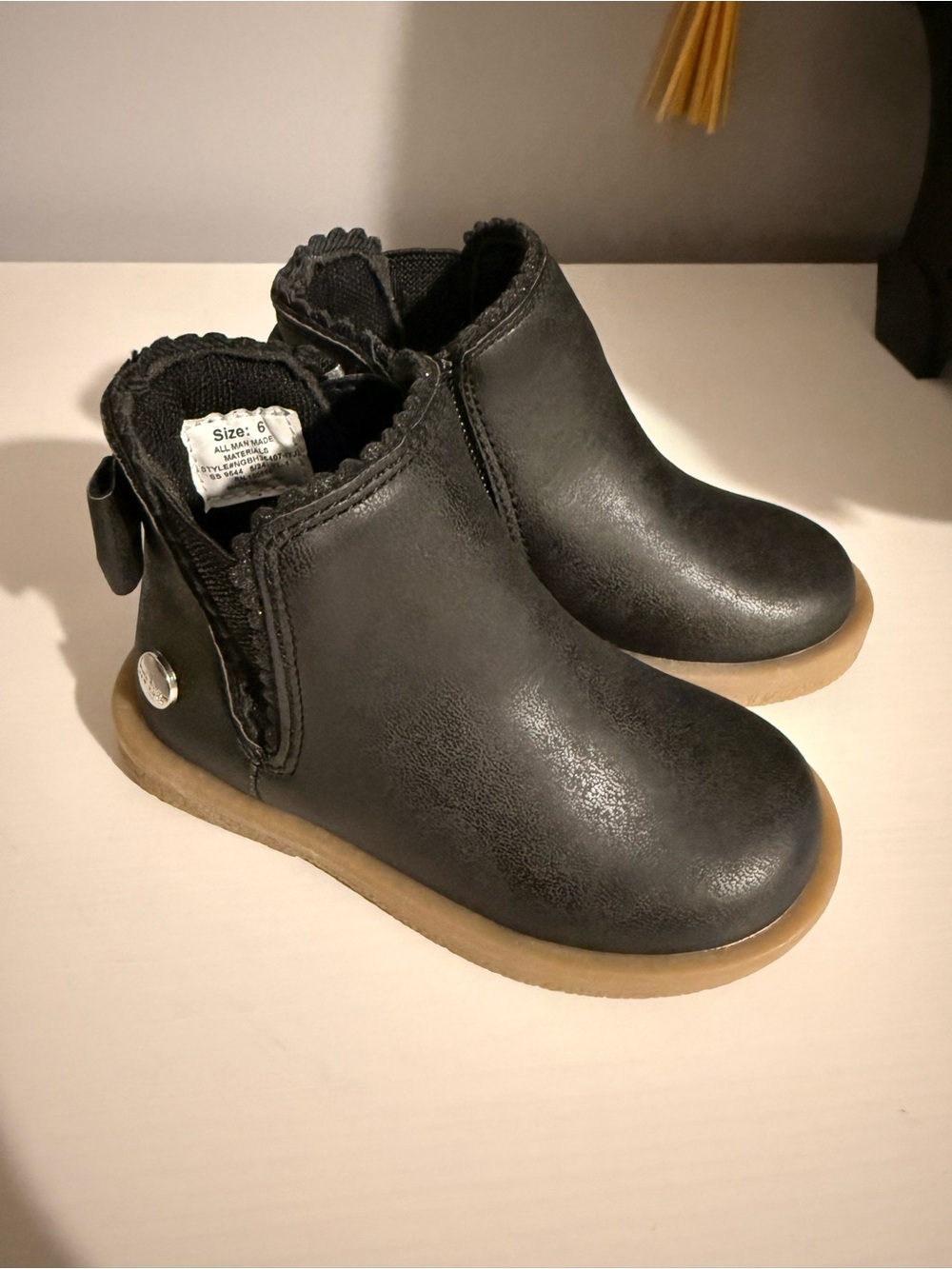 Nicole Miller Black Ankle Boots for Kids